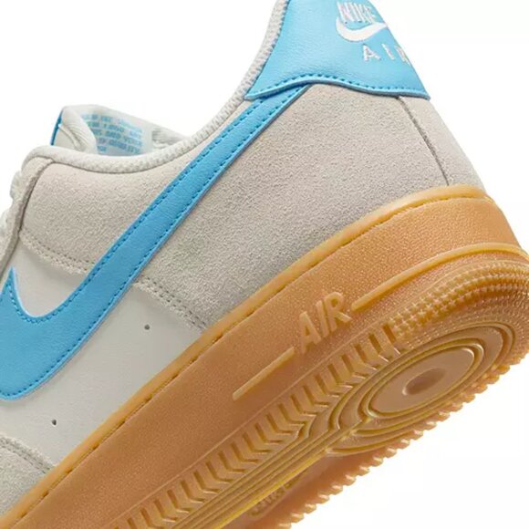 Nike Men's Air Force 1 '07 LV8 Shoes new Blue/Gum Color - Picture 2 of 7